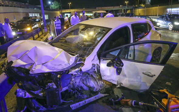 Küçükçekmece'de trafik kazası: 1 yaralı