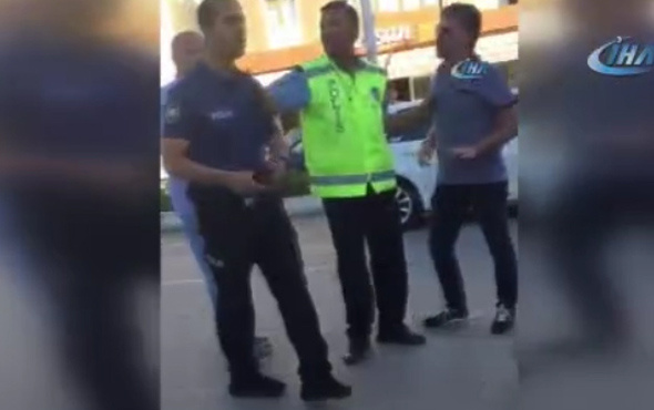 Ankara'da polise tokat! Şoke eden kavga