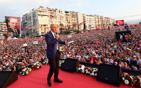 İnce'den İzmir'de muhteşem miting