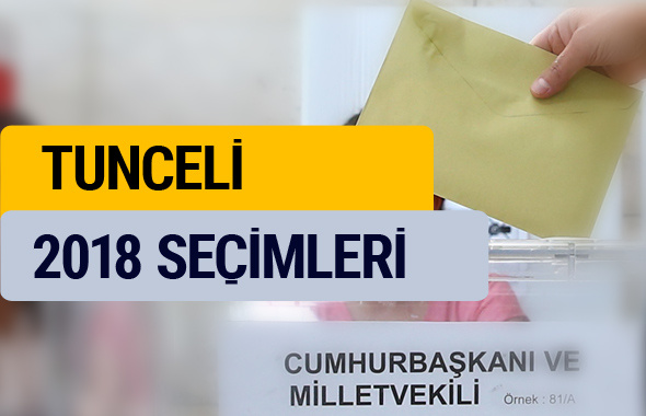 2018 genel seçimi YSK Tunceli sonuçları 