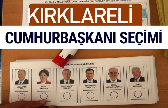 Kırklareli Cumhurbaşkanları oy oranları YSK Sandık sonuçları 