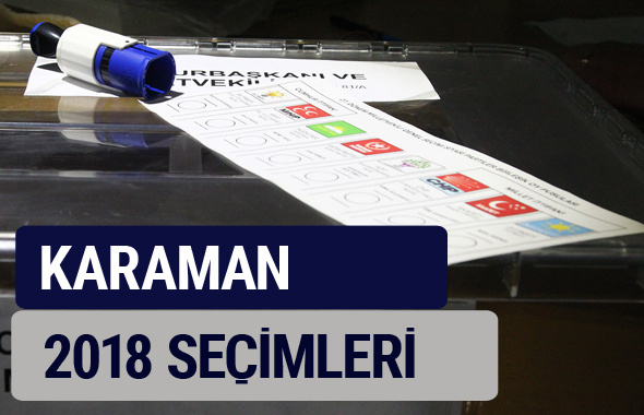 Karaman oy oranları partilerin ittifak oy sonuçları 2018 - Karaman