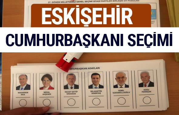 Eskişehir Cumhurbaşkanları oy oranları YSK Sandık sonuçları 