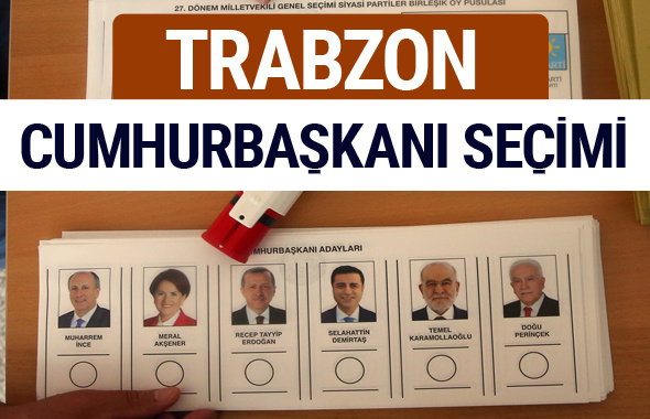 Trabzon Cumhurbaşkanları oy oranları YSK Sandık sonuçları 