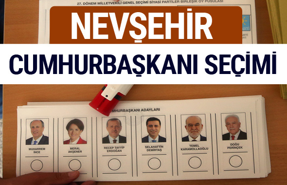 Nevşehir Cumhurbaşkanları oy oranları YSK Sandık sonuçları 