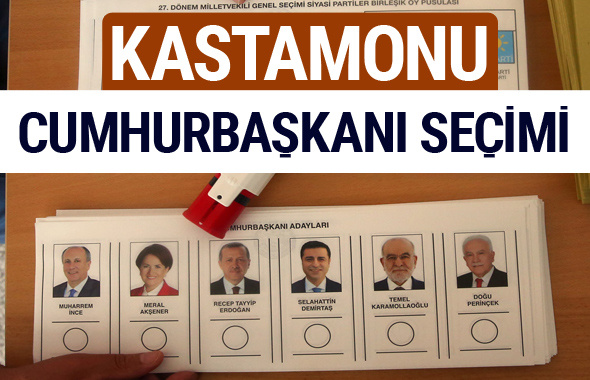 Kastamonu Cumhurbaşkanları oy oranları YSK Sandık sonuçları 