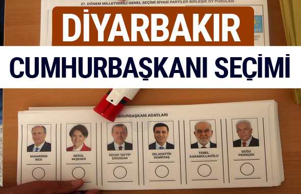 Diyarbakır Cumhurbaşkanları oy oranları YSK Sandık sonuçları 