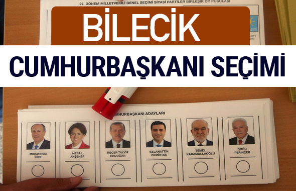 Bilecik Cumhurbaşkanları oy oranları YSK Sandık sonuçları 