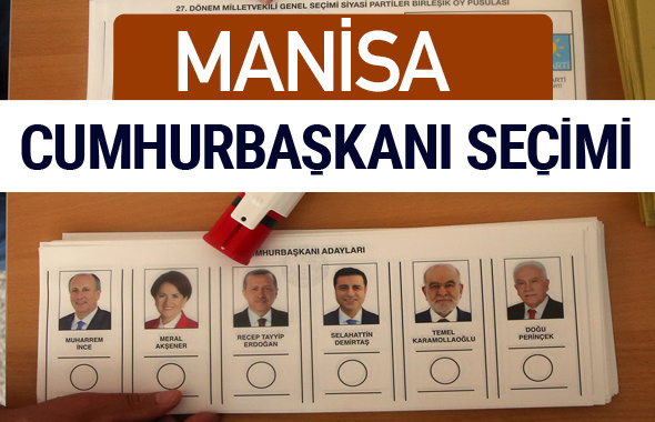 Manisa Cumhurbaşkanları oy oranları YSK Sandık sonuçları 