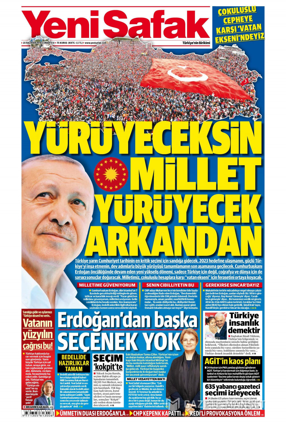 Gazete manşetleri 23 Haziran 2018 Hürriyet - Sözcü - Habertürk