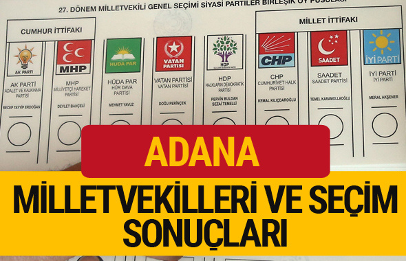 Adana Milletvekilleri 27. dönem 2018 Adana Seçim Sonucu