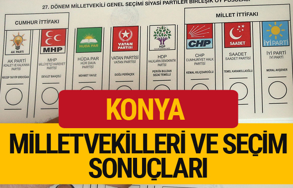 Konya Milletvekilleri 27. dönem 2018 Konya Seçim Sonucu