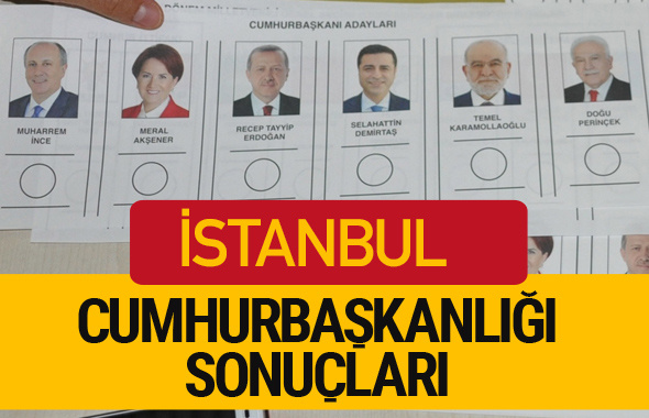 İstanbul Cumhurbaşkanlığı seçim sonucu 2018 İstanbul  sonuçları