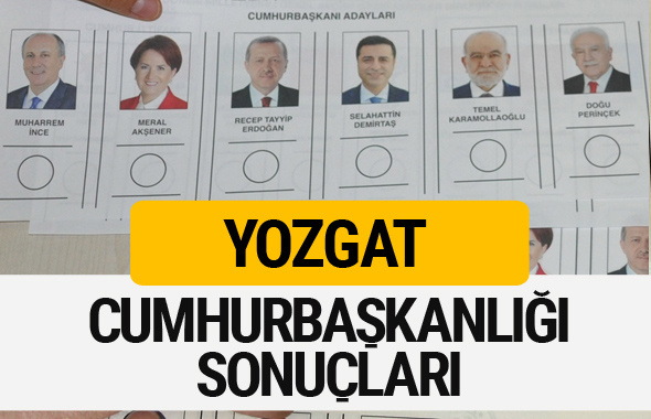 Yozgat Cumhurbaşkanlığı seçim sonucu 2018 Yozgat sonuçları