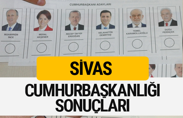 Sivas Cumhurbaşkanlığı seçim sonucu 2018 Sivas sonuçları