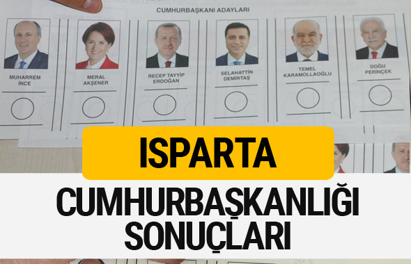 Isparta Cumhurbaşkanlığı seçim sonucu 2018 Isparta sonuçları