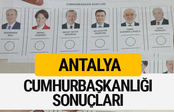 Antalya Cumhurbaşkanlığı seçim sonucu 2018 Antalya sonuçları