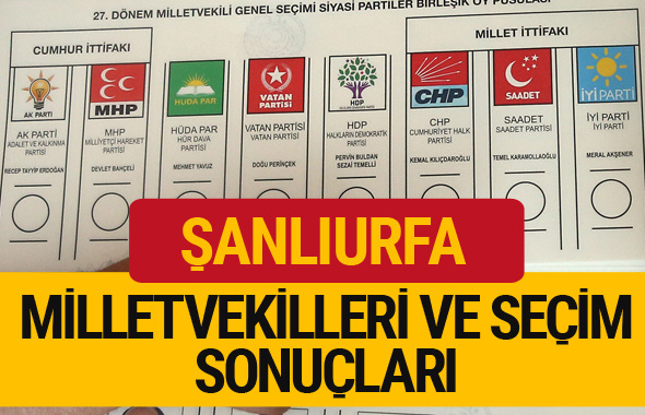 2018 Şanlıurfa Seçim Sonucu  27. dönem Şanlıurfa Milletvekilleri