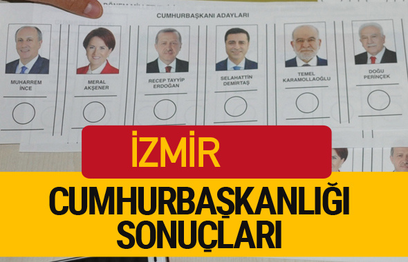 İzmir Cumhurbaşkanlığı seçim sonucu 2018 İzmir sonuçları