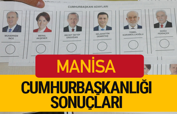 Manisa Cumhurbaşkanlığı seçim sonucu 2018 Manisa sonuçları