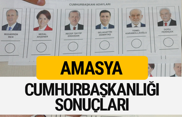 Amasya Cumhurbaşkanlığı seçim sonucu 2018 Amasya sonuçları