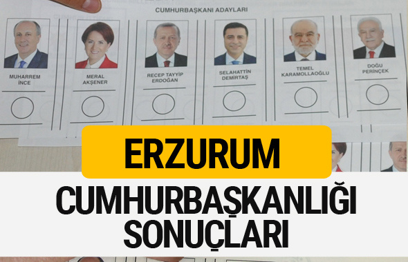 Erzurum Cumhurbaşkanlığı seçim sonucu 2018 Erzurum sonuçları