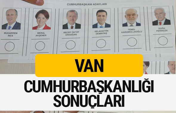 Van Cumhurbaşkanlığı seçim sonucu 2018 Van sonuçları