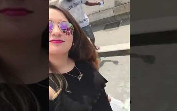 Selfie çeken kadına skandal taciz kamerada!