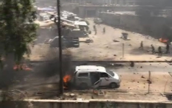 Afrin'de bombalı araçlarla saldırı! Ölü ve yaralılar var