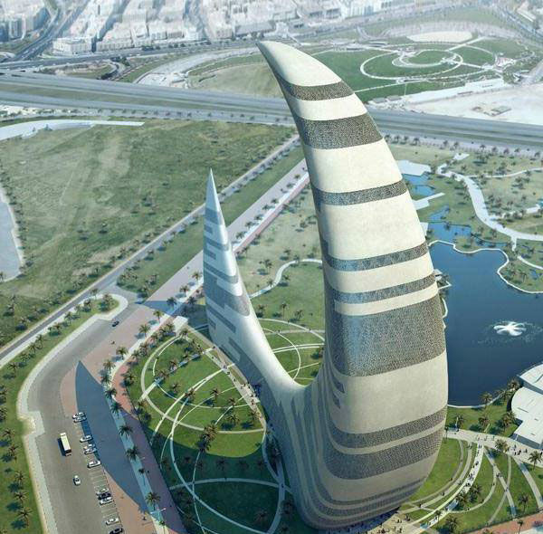 Dubai'ye dev hilal şeklinde bina
