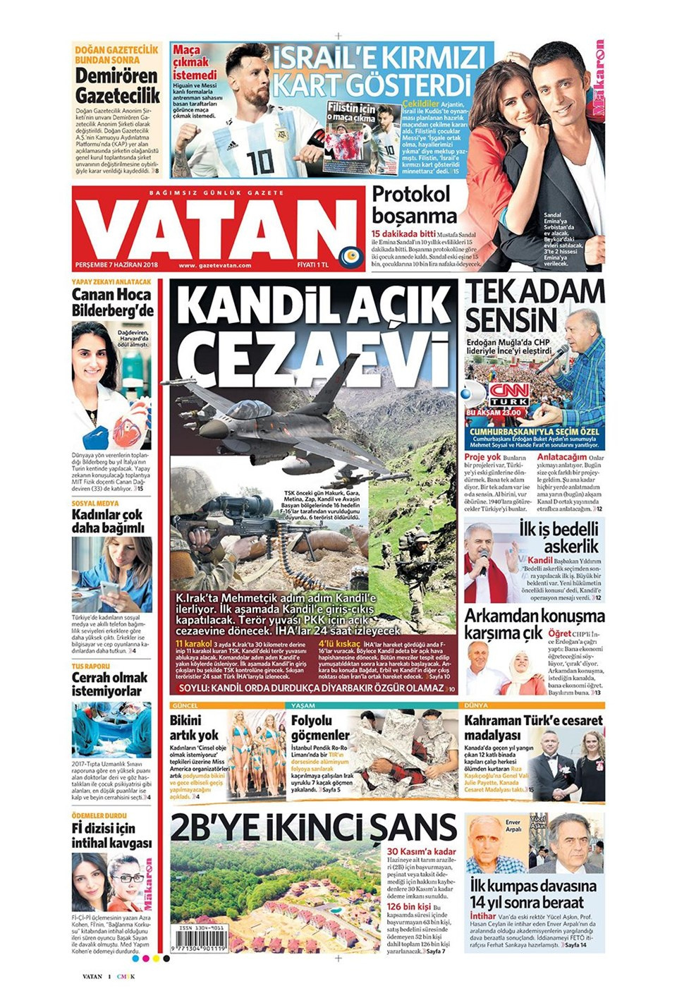 Gazete manşetleri 7 Haziran 2018 Hürriyet - Sözcü - Sabah