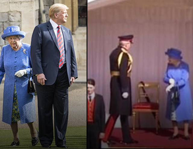 Görüntüleri ortaya çıktı! Trump Kraliçe'yi öfkelendirdi...