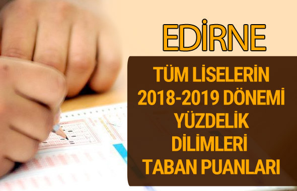 Tekirdağ Lise taban puanları 2018 -2019 nitelikli okullar LGS yüzdelik dilimleri 