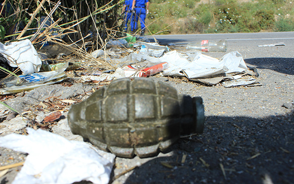 TIR parkında patlamamış el bombası bulundu!