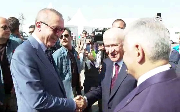 Cumhurbaşkanı Erdoğan, Bahçeli ve Yıldırımla görüştü