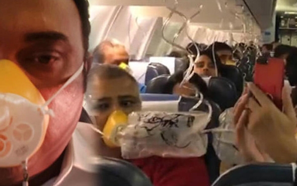 Uçakta onlarca yolcunun bir anda burnu kanadı