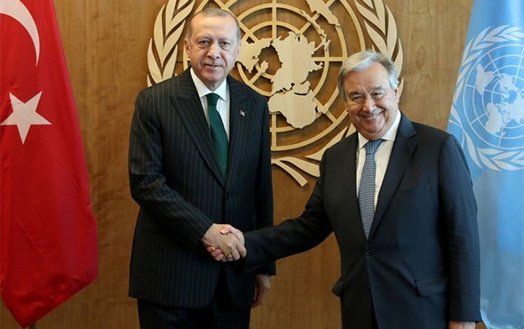 Cumhurbaşkanı Erdoğan, Gutterres ile görüştü