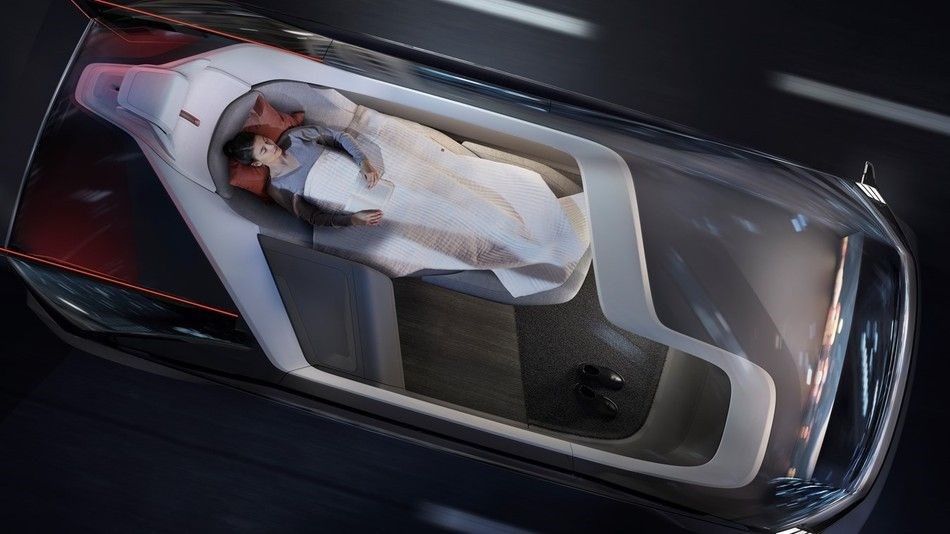 Volvo sürücüsüz 'yataklı' yeni otomobilini tanıttı