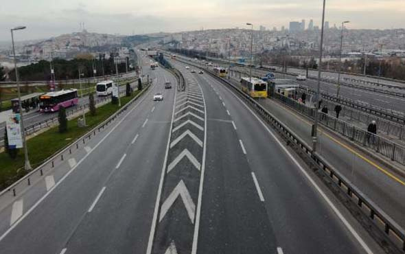 İstanbul yeşile büründü trafikte kimse yok