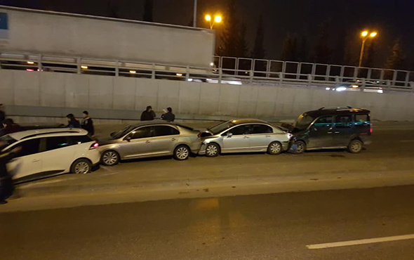 Adana'da 10 araç birbirine girdi: Yaralılar var!