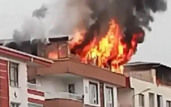Ankara'da çıkar yangın bina sakinlerini korkuttu