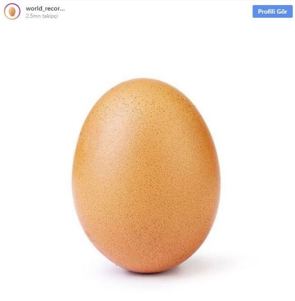 Bir yumurta Instagram tarihinin en çok beğeni alan gönderisi oldu