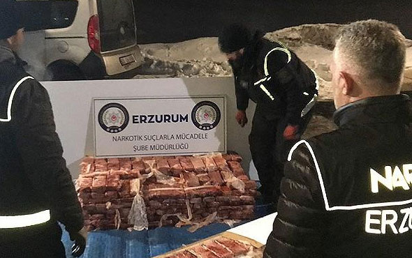 Erzurum'da 217,5 kilogram eroin ele geçirildi