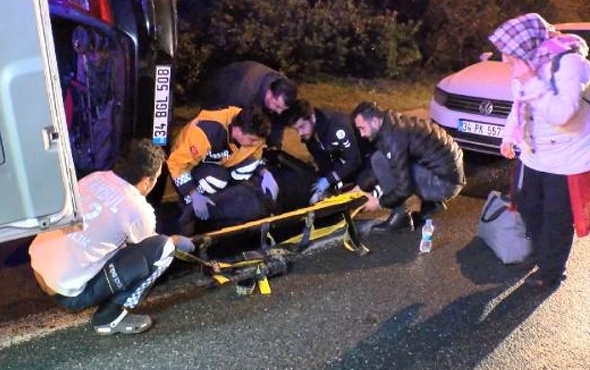 Üsküdar’da otomobil takla attı: 1 yaralı