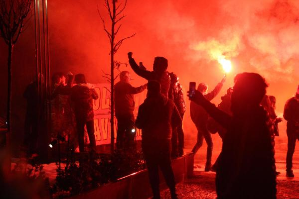 Bolu'da Galatasaray'a coşkulu karşılama