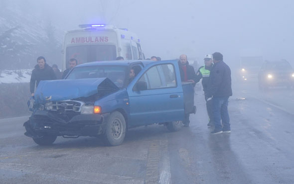 Kastamonu'da feci kaza! 7 araç birbirine girdi yaralılar var 