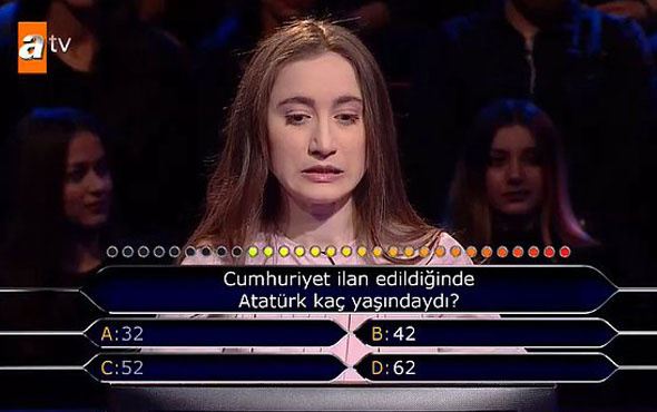 Kim Milyoner Olmak İster'de Atatürk sorusuna joker kullanan yarışmacı şoke etti