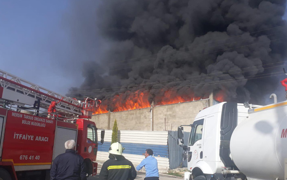 Mersin'de çakmak fabrikasında yangın! Patlamalar oluyor