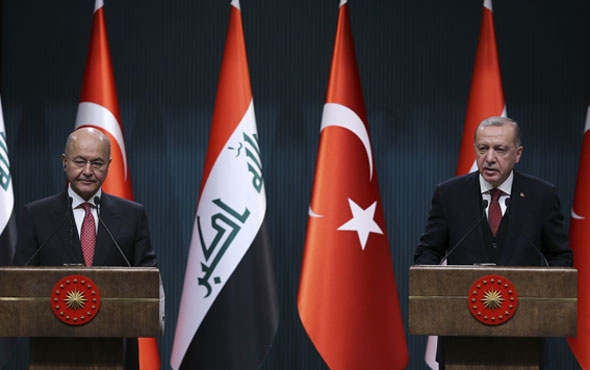 Cumhurbaşkanı Erdoğan ve Irak Cumhurbaşkanı'ndan 'ortak çalışma' sözü