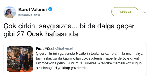 Çiçero filmi Yahudileri ayağa kaldırdı Ak Parti'den de tepki var